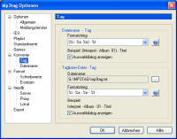 Powerful settings for converting filenames and tags